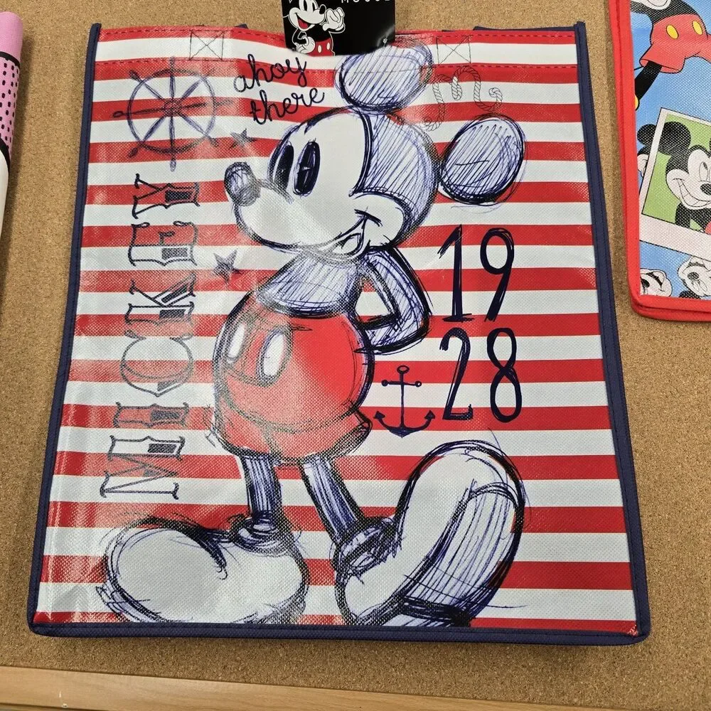 Mickey Mouse Reusable Bags NWT Including Fabric Keith Haring